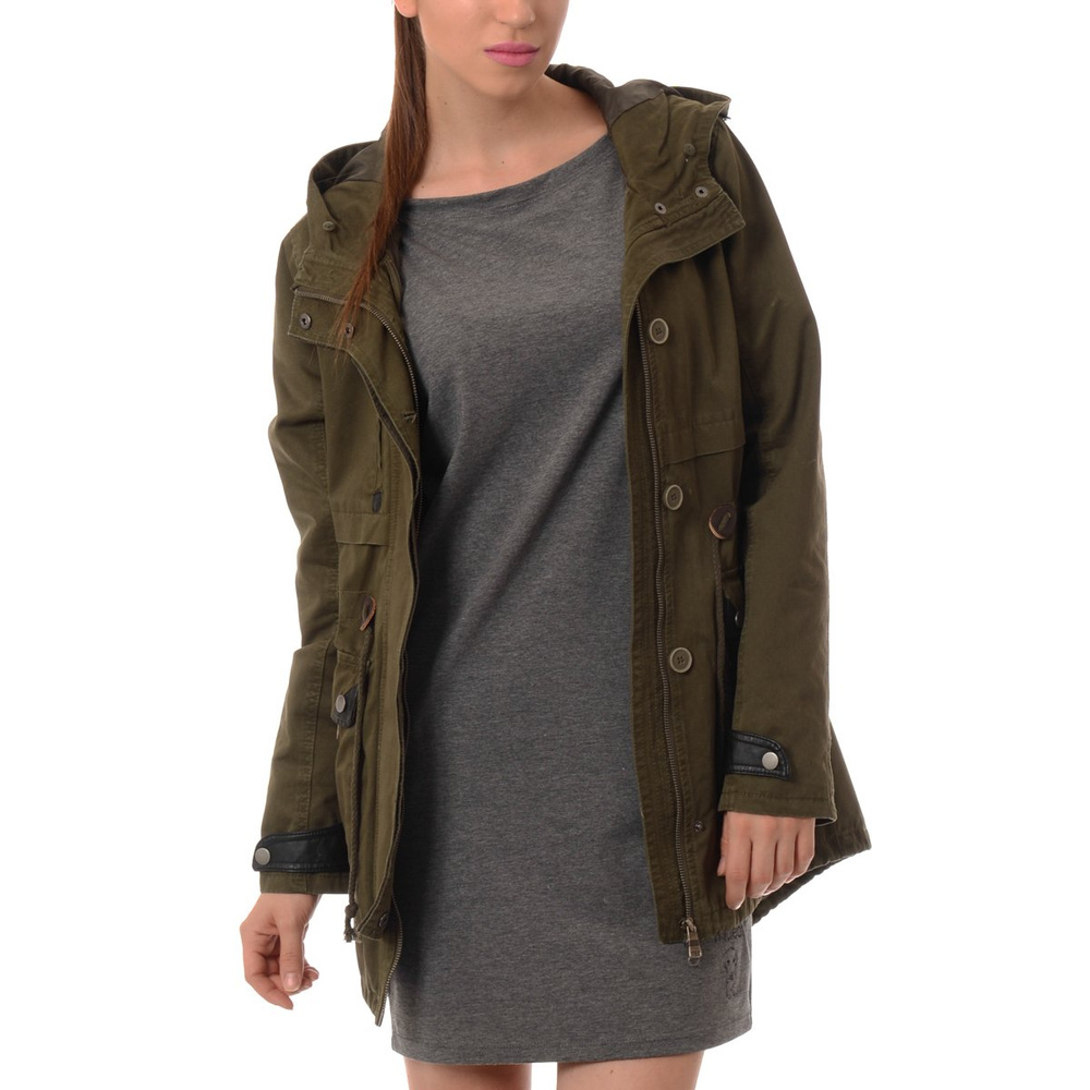 Damska Parka Kurtka Wiosenno Zimowa 2w1 Benita Zielona