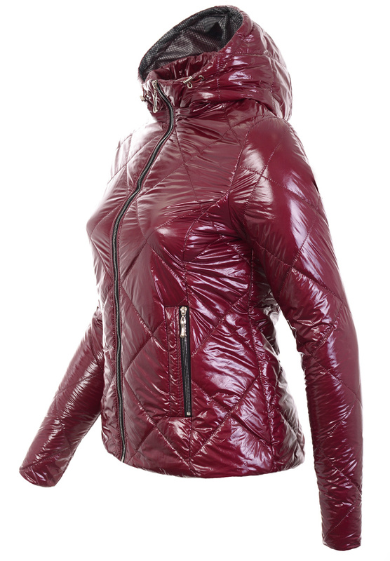 Damska Wiosenna Kurtka Stefania Bordowa