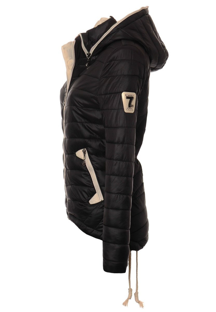 Damska Jesienna Kurtka Ortalionowa Eva Czarna