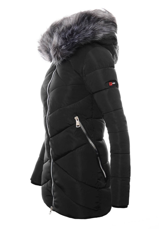 Damska Zimowa Kurtka Ortalionowa Czarna