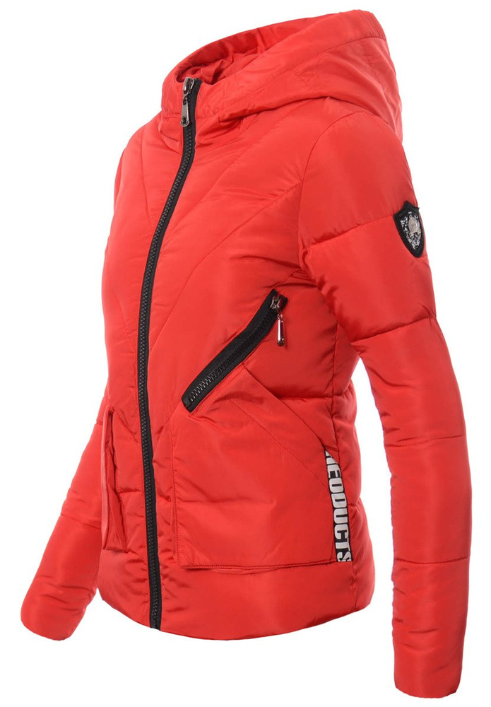 Damska Zimowa Kurtka Ortalionowa Ludmiła Czerwona