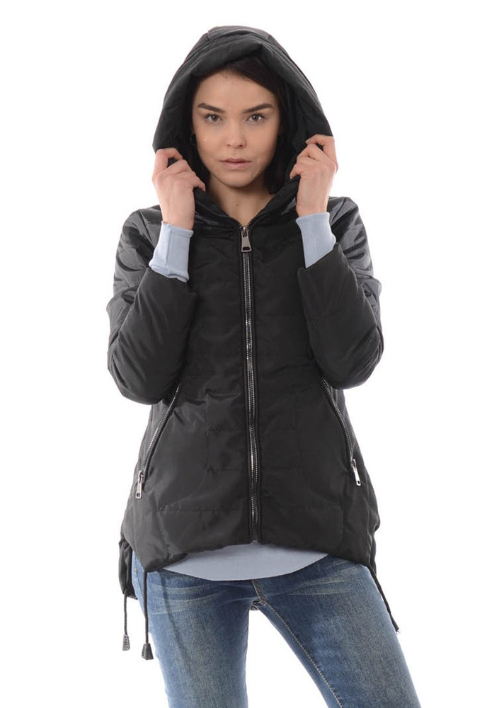 Damska Wiosenna Ortalionowa Kurtka Tola Czarna