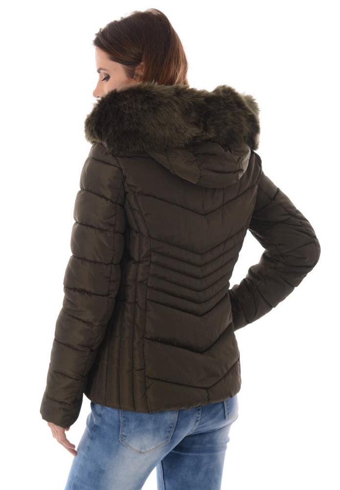 Damska Zimowa Kurtka Ortalionowa Zielona