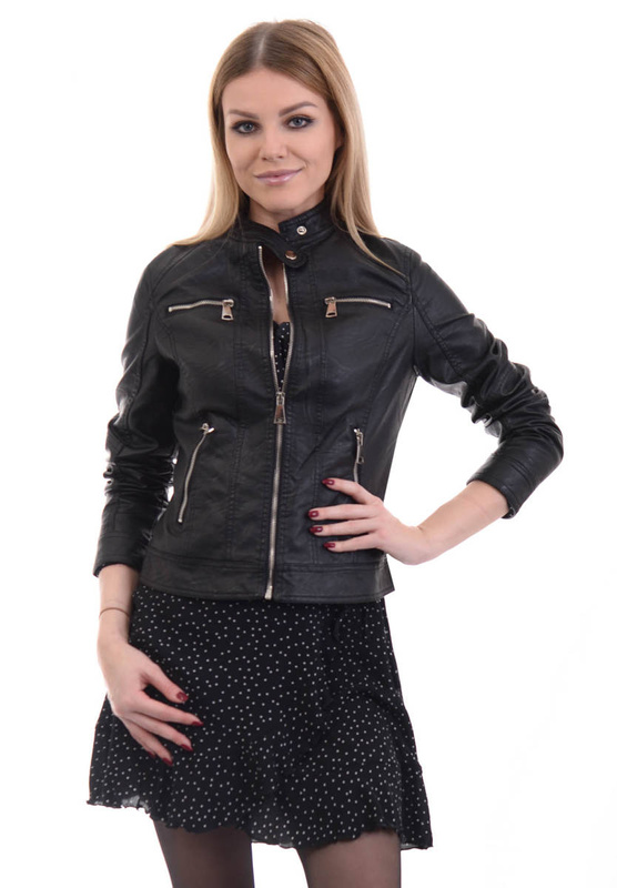 Damska Kurtka Ramoneska Klarisa Czarna