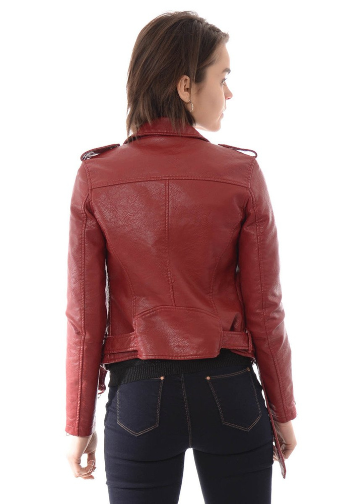 Damska Kurtka Ramoneska Gabi Bordowa