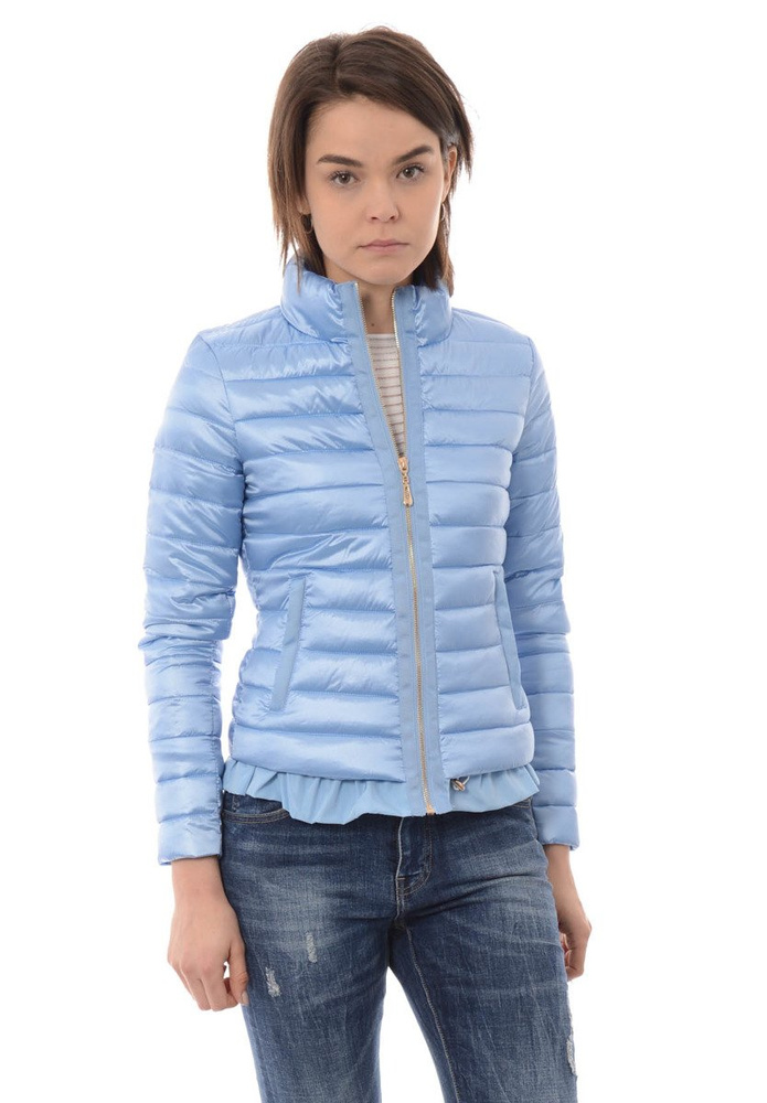 Damska Wiosenna Kurtka Niebieska