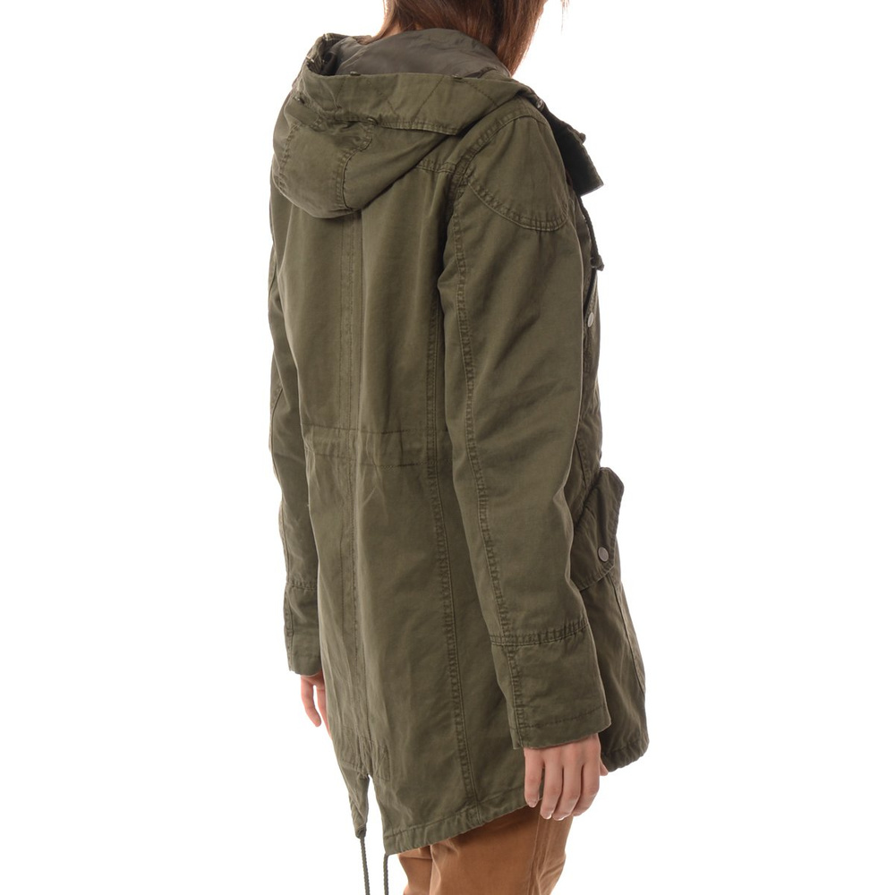 Damska Parka Kurtka Zimowa 2w1 Zielona