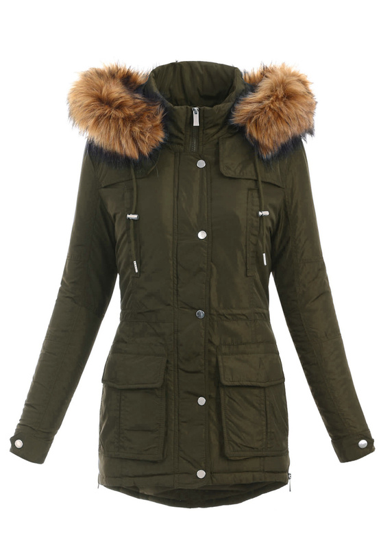 Damska Kurtka Parka Gizela Khaki