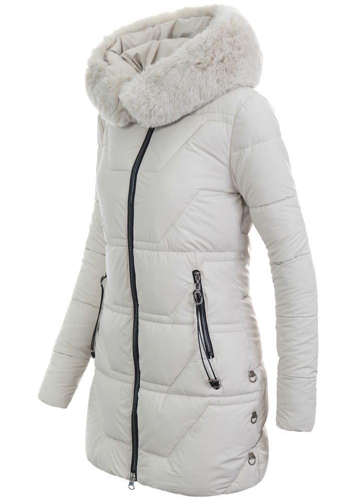 Damska Kurtka Zimowa Carmen Ecru