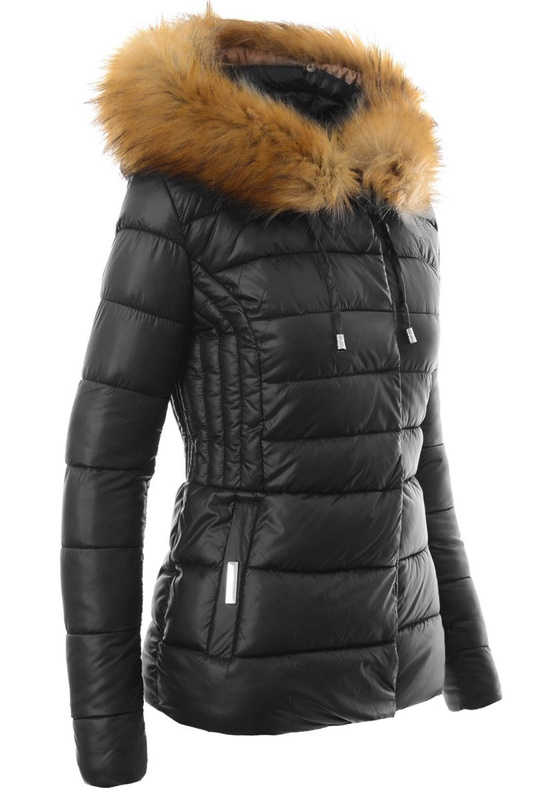 Damska Zimowa Kurtka Ortalionowa Honorata Czarna