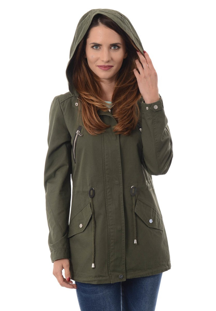 Damska Kurtka Parka Wiosenna Małgorzata Zielona