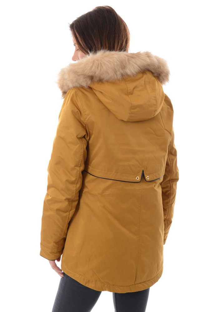 Damska Kurtka Parka Ortalionowa Zimowa Camel