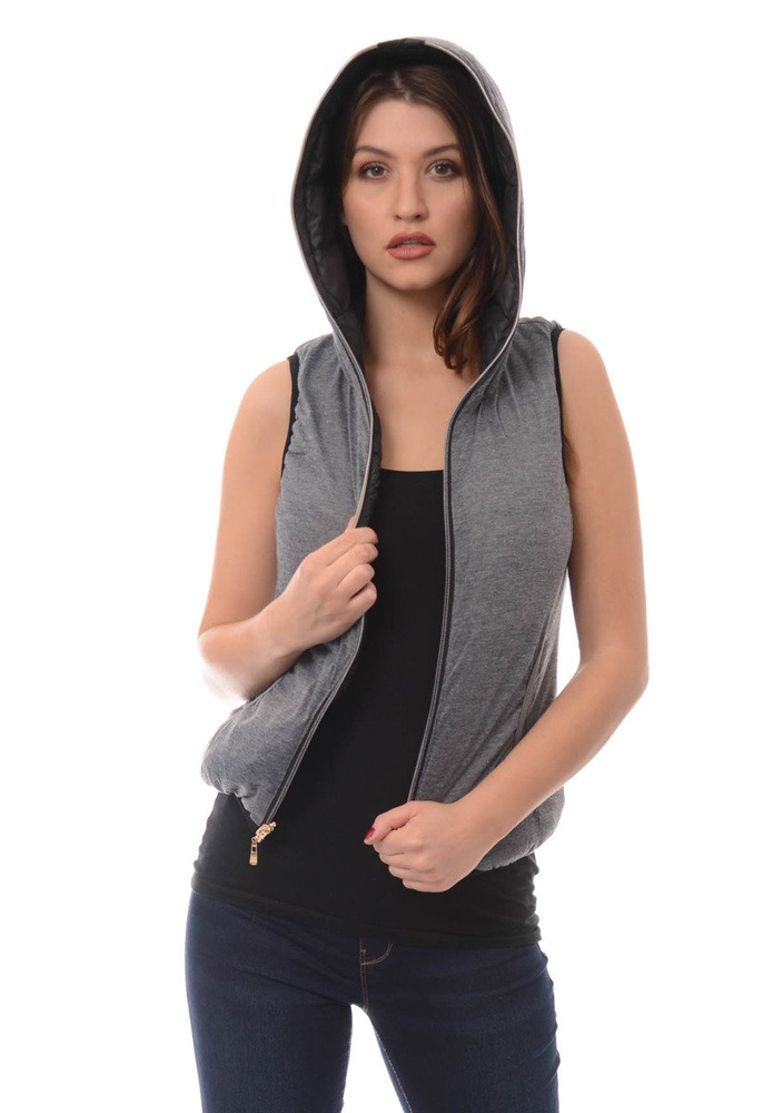Damska Kamizelka Bezrękawnik Ines Czarny