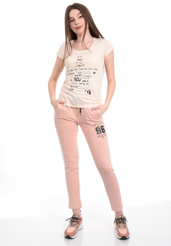 Damska Koszulka T-shirt Ecru