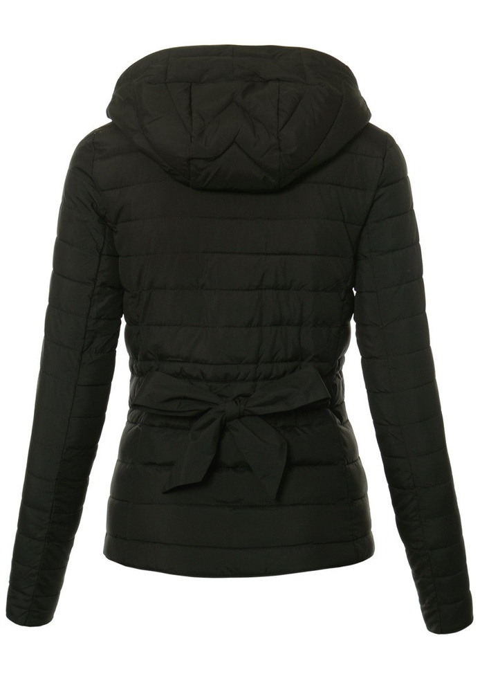 Damska Jesienna Wiosenna Kurtka Ortalionowa Czarna