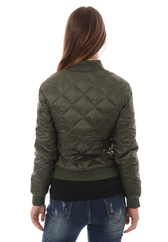 Damska Puchowa Wiosenna Kurtka Zielona
