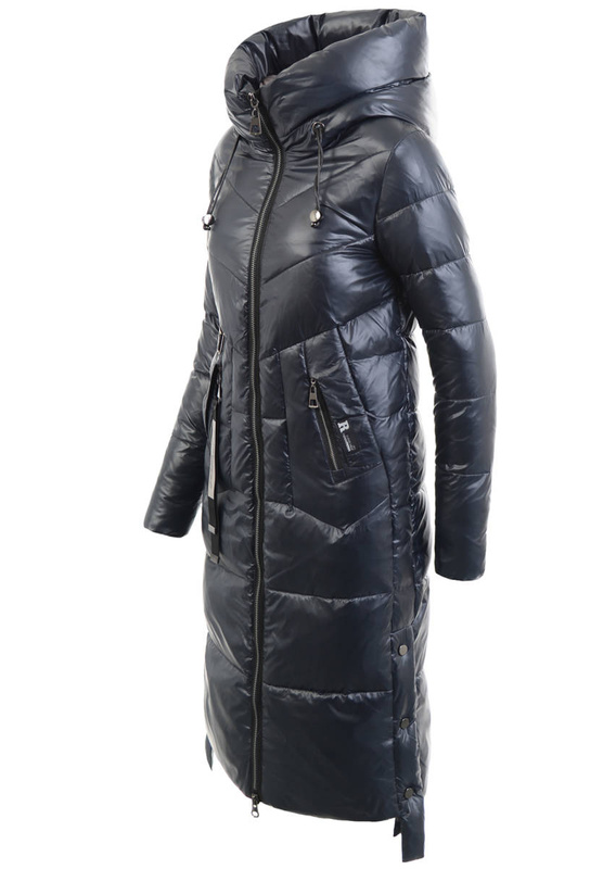 Damska Kurtka Ortalionowa Długa Narcyza Granatowa