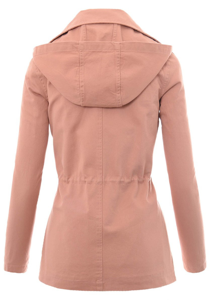 Damska Kurtka Parka Wiosenna Różowa