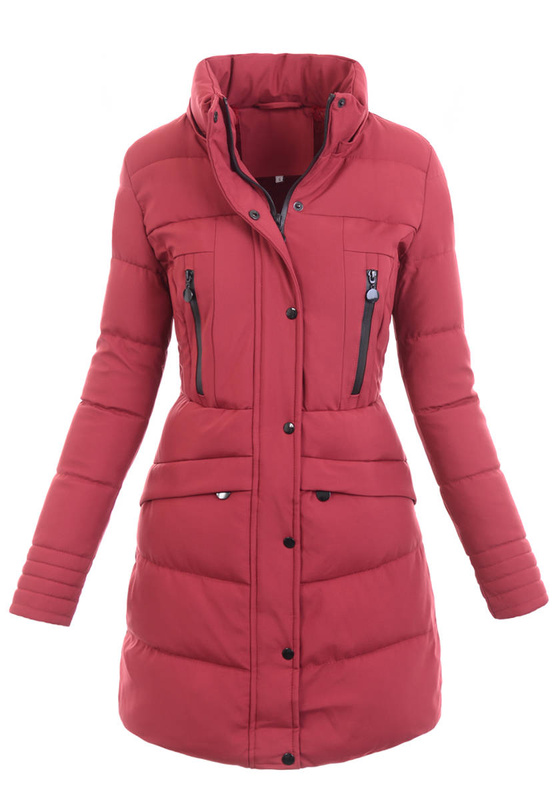 Damska Kurtka Zimowa Ortalionowa Janina Bordowa