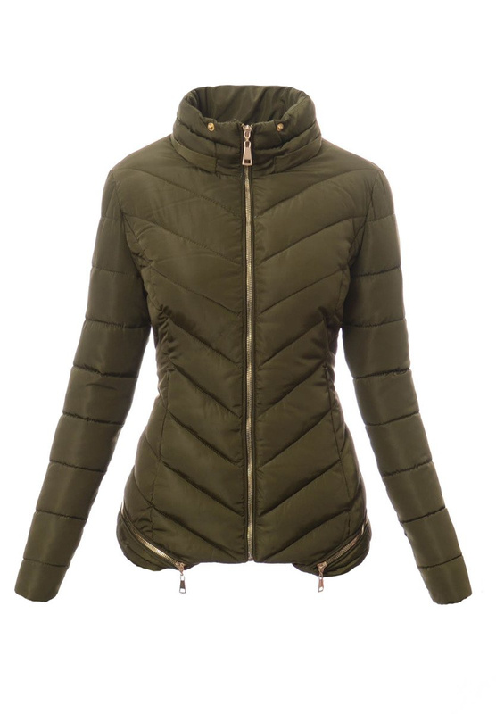 Damska Zimowa Kurtka Ortalionowa Martyna Zielona