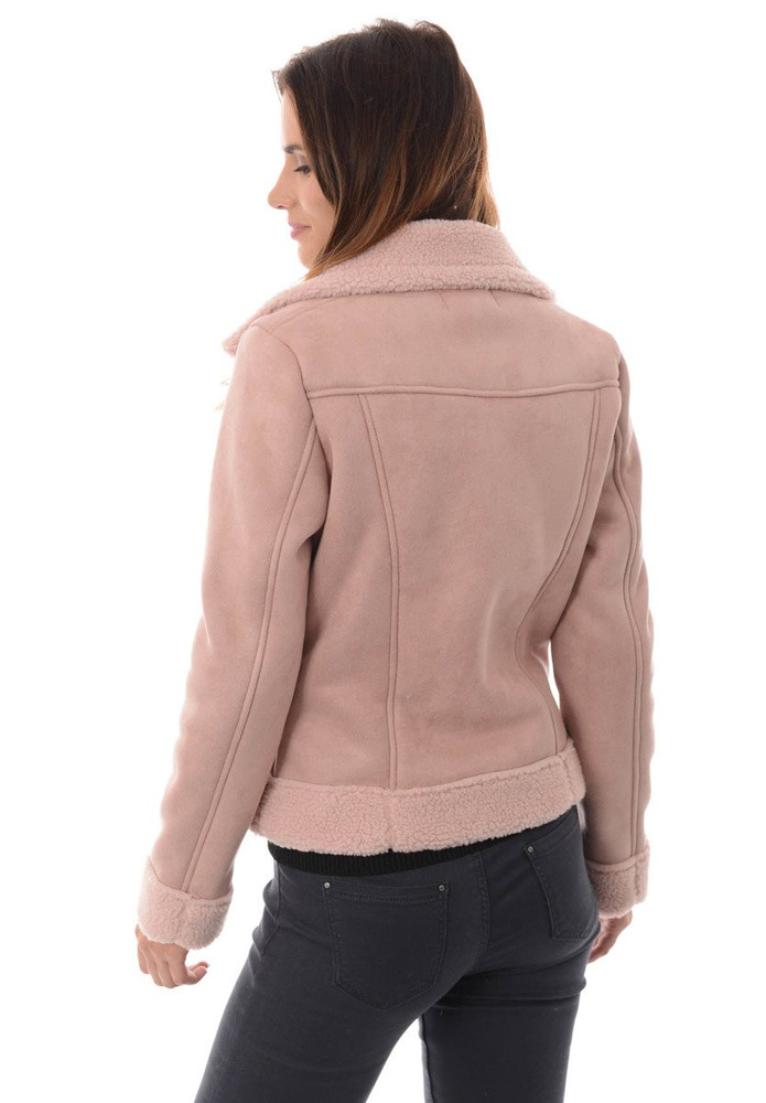 Damska Kurtka Kożuszek Zimowy Eleonora Rózowy