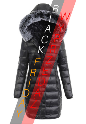 Damska Kurtka Ortalionowa Długa Laura Czarna