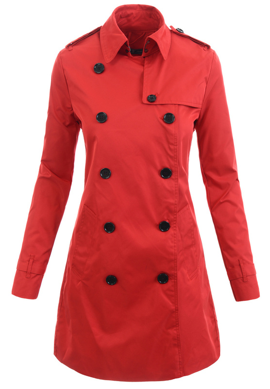 Damska Kurtka Parka Wiosenna Judie Czerwona