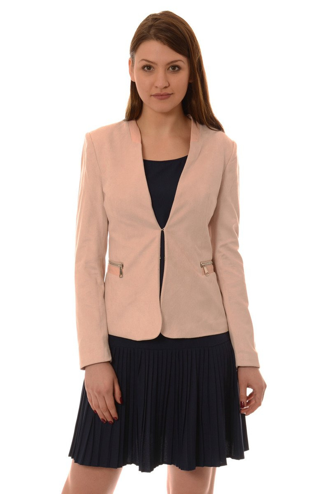 Damski Żakiet Pudrowy Róż