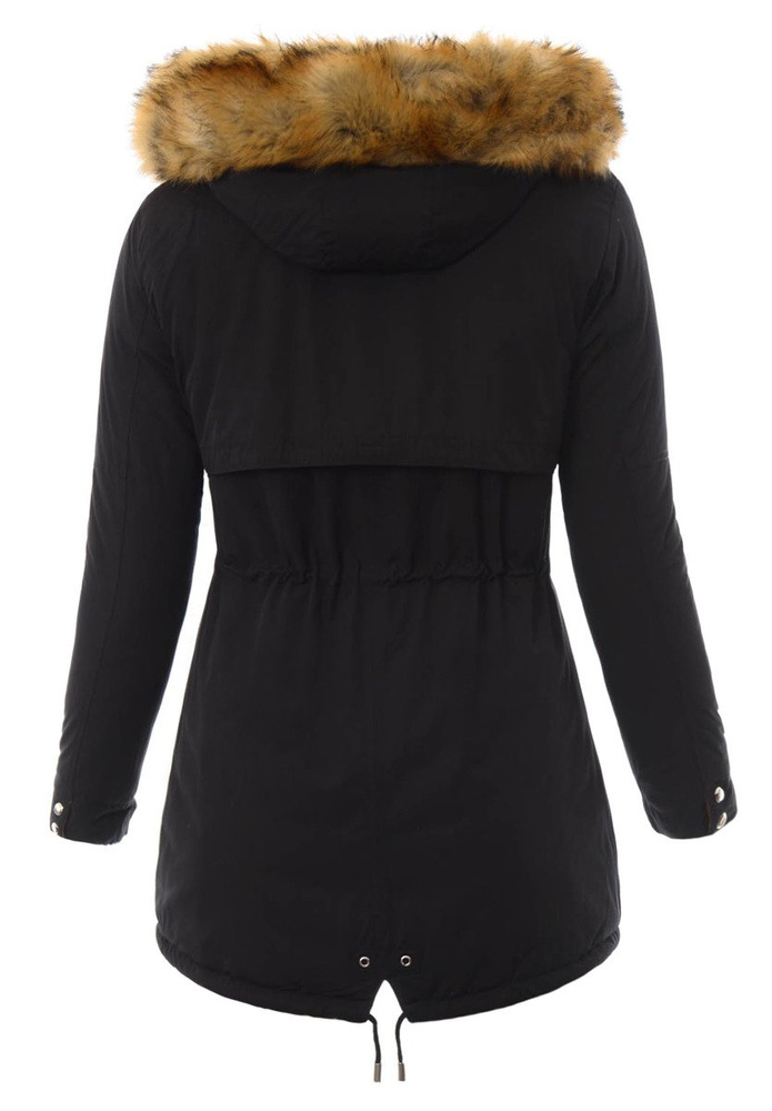 Damska Kurtka Parka Zimowa Dwustronna Karen Czarna