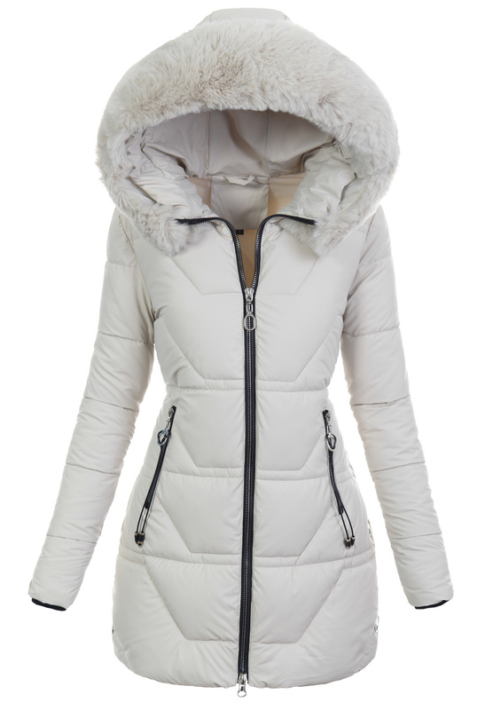 Damska Kurtka Zimowa Carmen Ecru