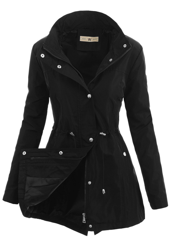 Damska Kurtka Parka Wiosenna Nadia Czarna