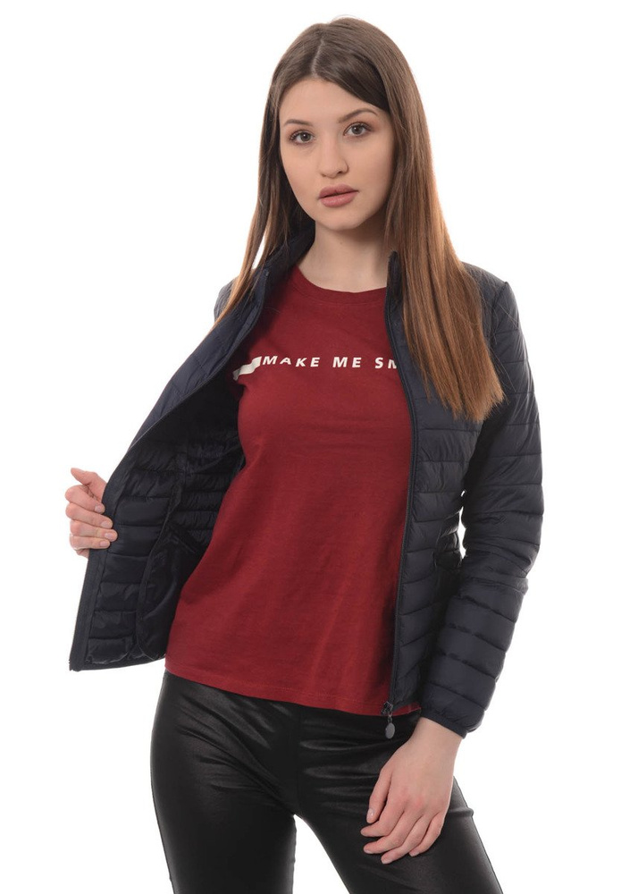 Damska Wiosenna Kurtka Granatowa