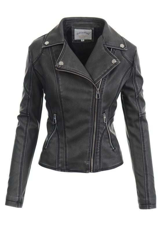 Damska Kurtka Ramoneska Eliza Popielata