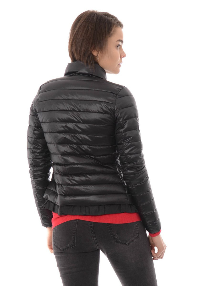 Damska Wiosenna Kurtka Czarna