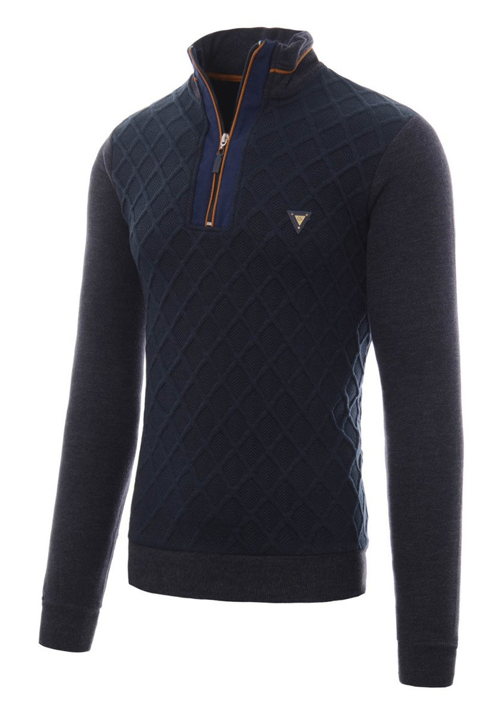 Męski Sweter Bawełniany Granatowy