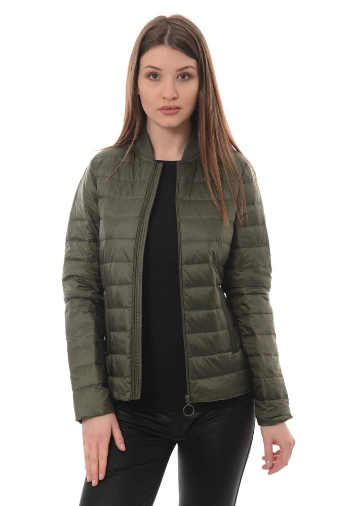 Damska Puchowa Wiosenna Kurtka Kornelia Zielona