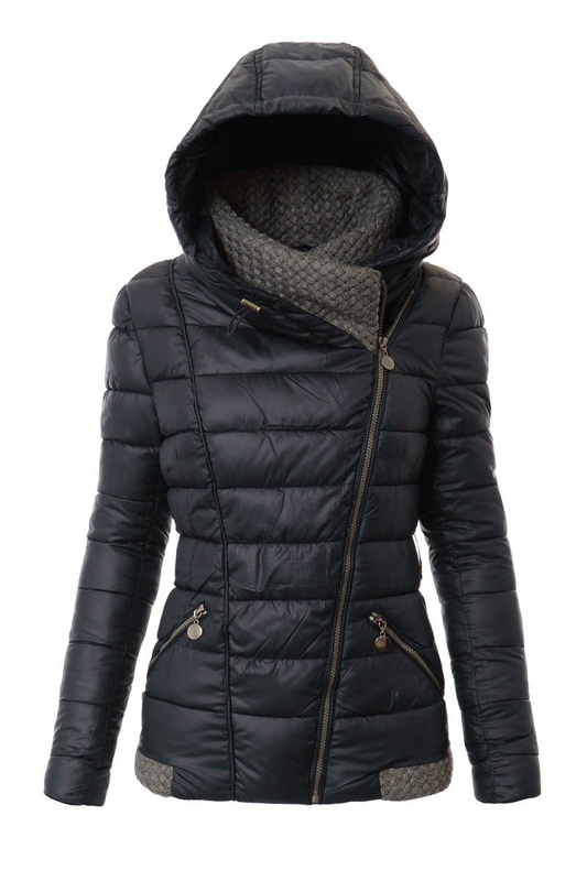 Damska Zimowa Ortalionowa Kurtka Alisa Granatowa