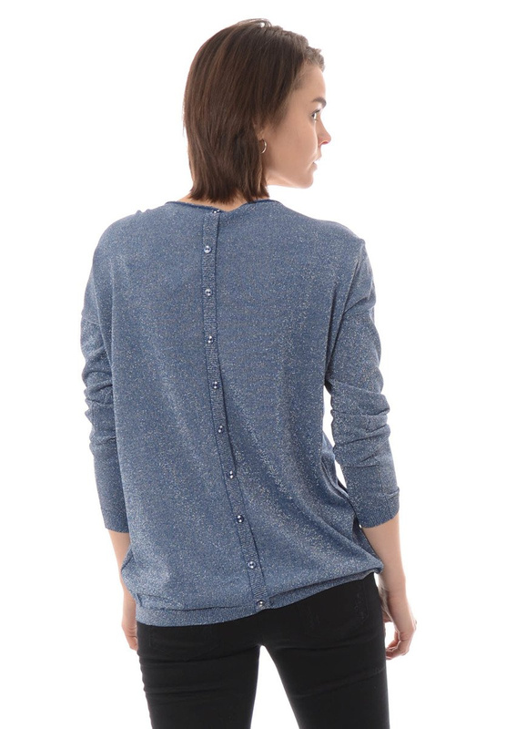 Damska Bluzka Oversize Niebieska