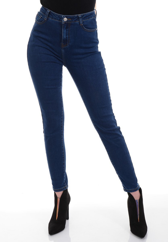 Damskie Spodnie Jeansowe Granatowe