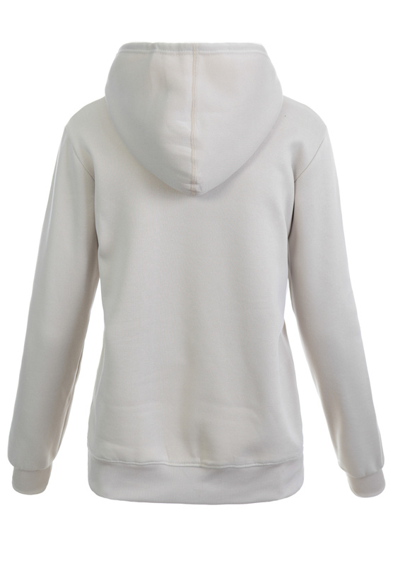 Damska Bluza Z Kapturem Kangurka Beżowa