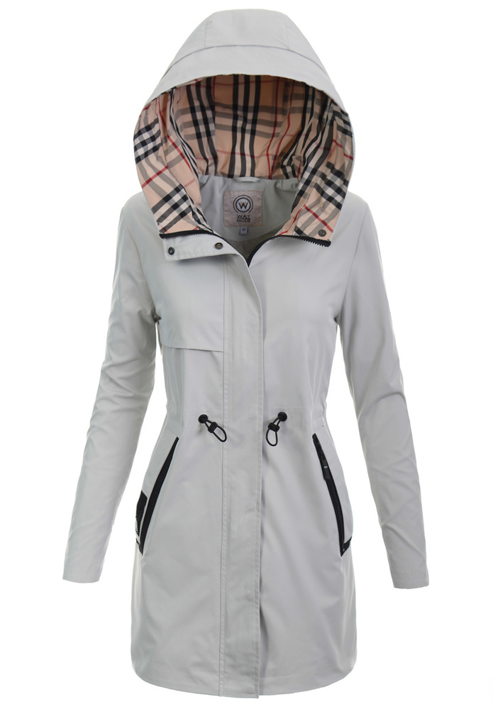 Damska Kurtka Parka Wiosenna Barbara Szara