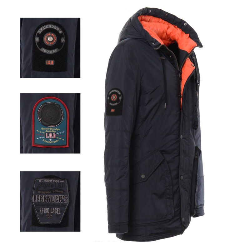 Legender's Steamer - Męska Kurtka Zimowa Granat (565)