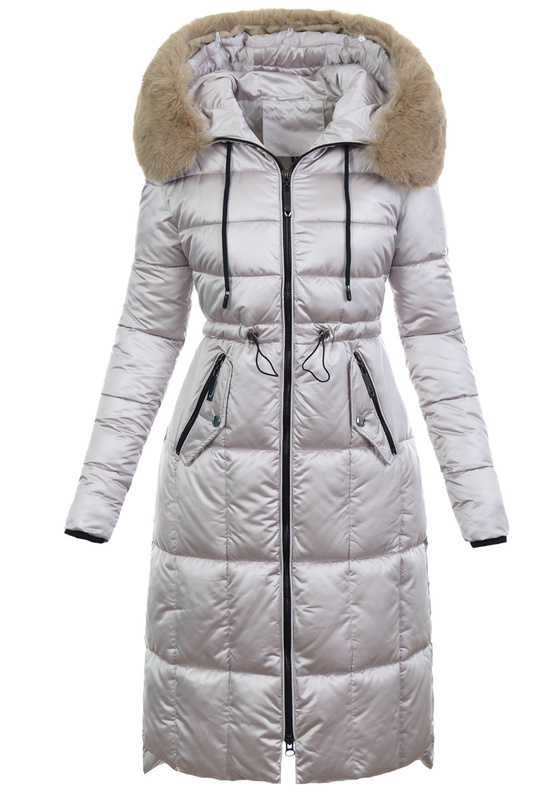 Damska Kurtka Pikowana Julita Jasno Beżowa