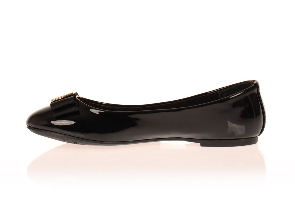 Balerinki Meliski Lakierki Kokarda Czarne