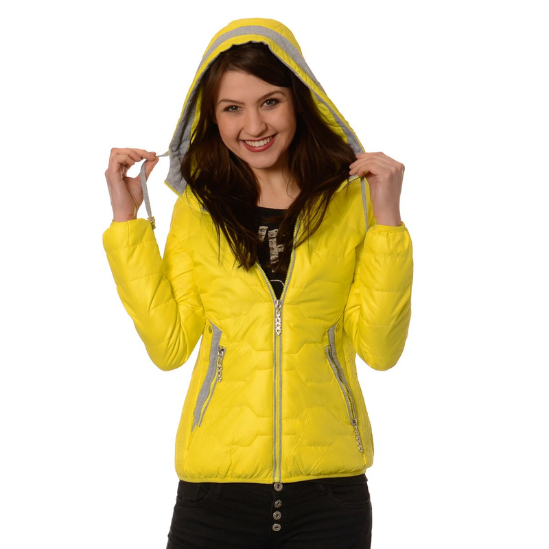 Damska Kurtka Ortalionowa Wiosenna - Jesienna Vittoria Limonkowa