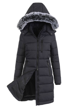 Damska Kurtka Ortalionowa Długa Izabela Czarna