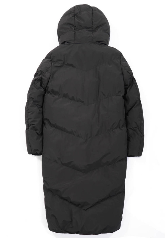 Damska Kurtka Ortalionowa Długa Małgorzata Czarna