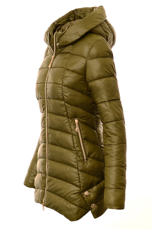 Damska Zimowa Ortalionowa Kurtka Candy Zielona