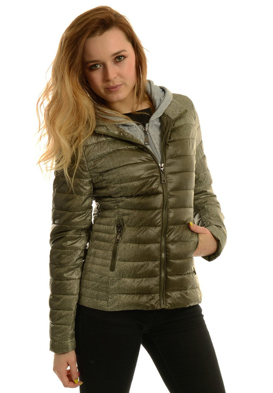 Damska Jesienna Wiosenna Kurtka Ortalionowa Elma Zielona