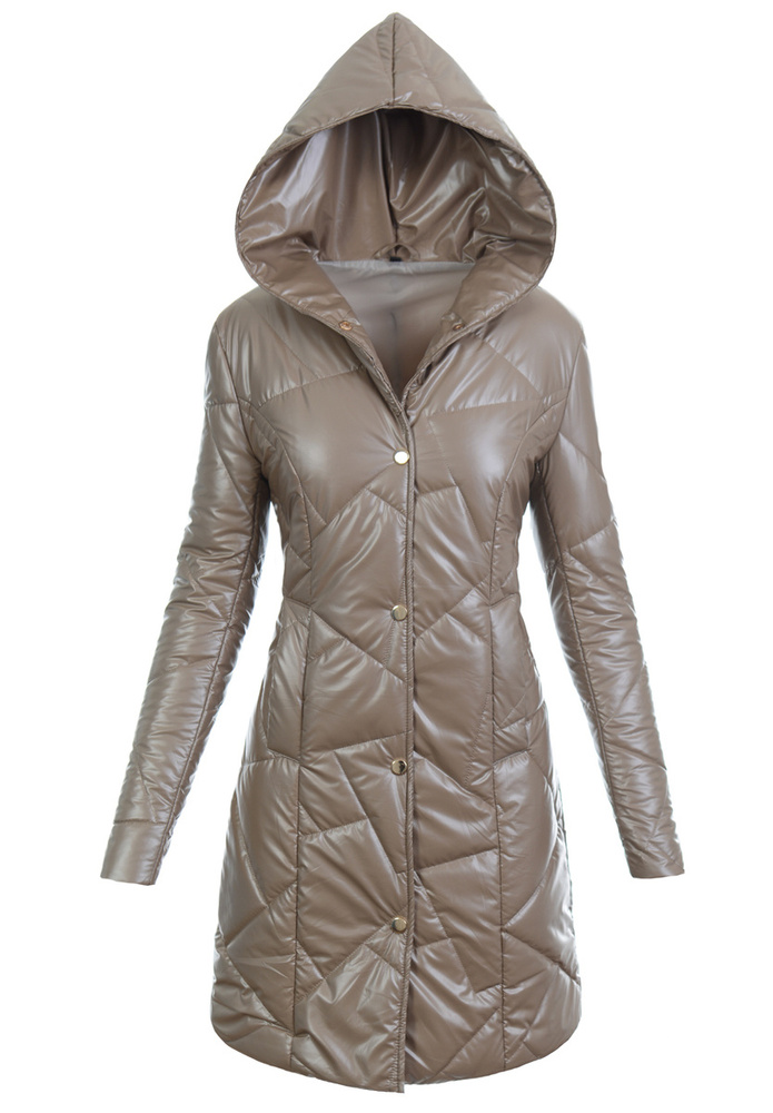 Damska Kurtka Pikowana Przejściowa Halina Cappuccino
